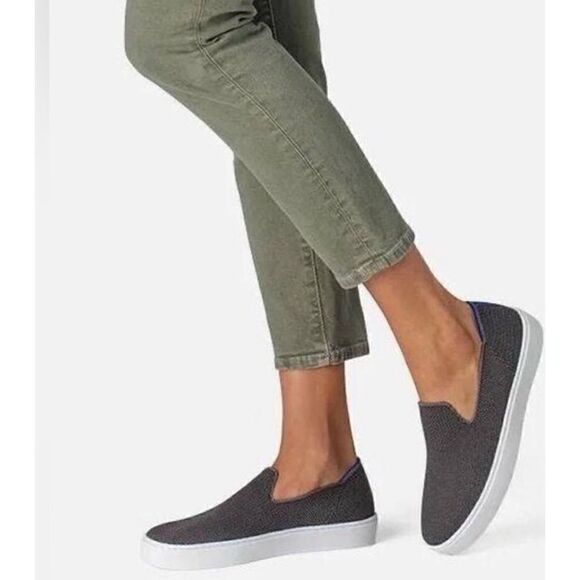 Rothy’s The Original Slip On Sneaker In Steel Grey Size 8 - Picture 2 of 9